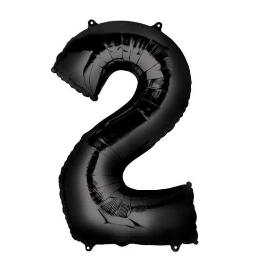 Ballon numéro noir 34’’ - Boutique C'est la fête