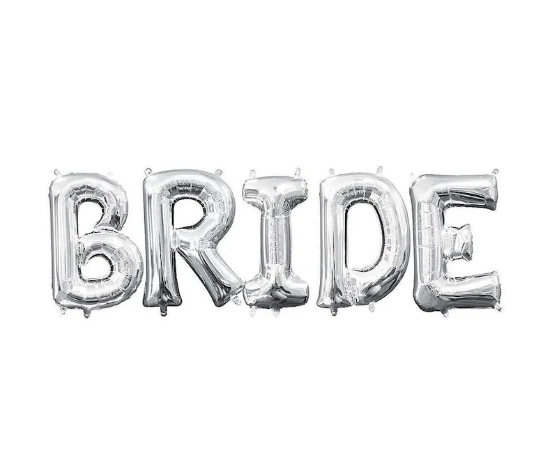 Ballon « BRIDE » argent 34’’ - Boutique C'est la fête