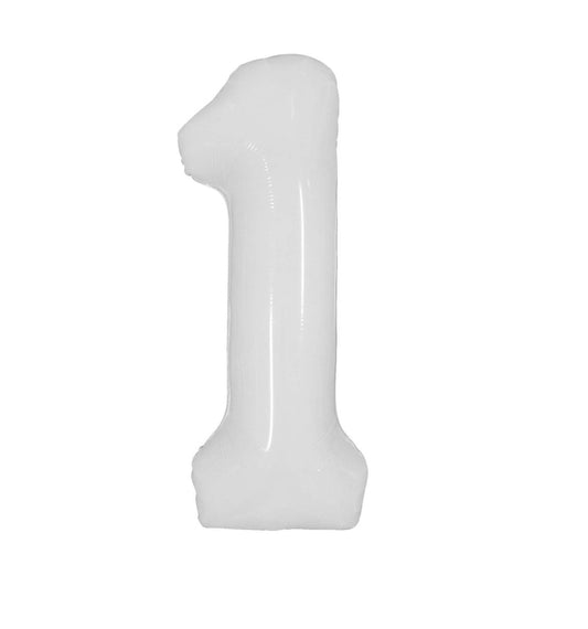 Ballon numéro blanc 40’’ - Boutique C'est la fête